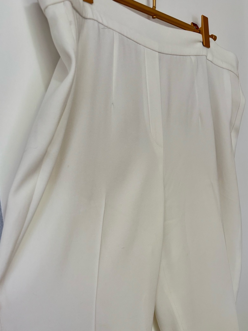 Babaton| Aritzia| Ivory High-Waist Wide-Leg Pull On Tailored Trouser Pants Sz 10 - Picture 7 of 8